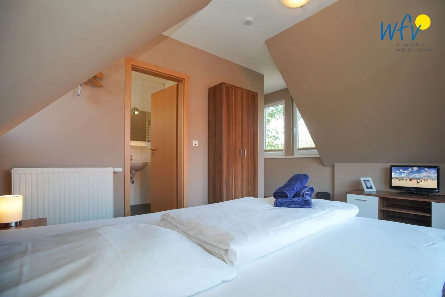 Haus Gartenstraße Ferienwohnung Nemo Borkum - Schlafzimmer