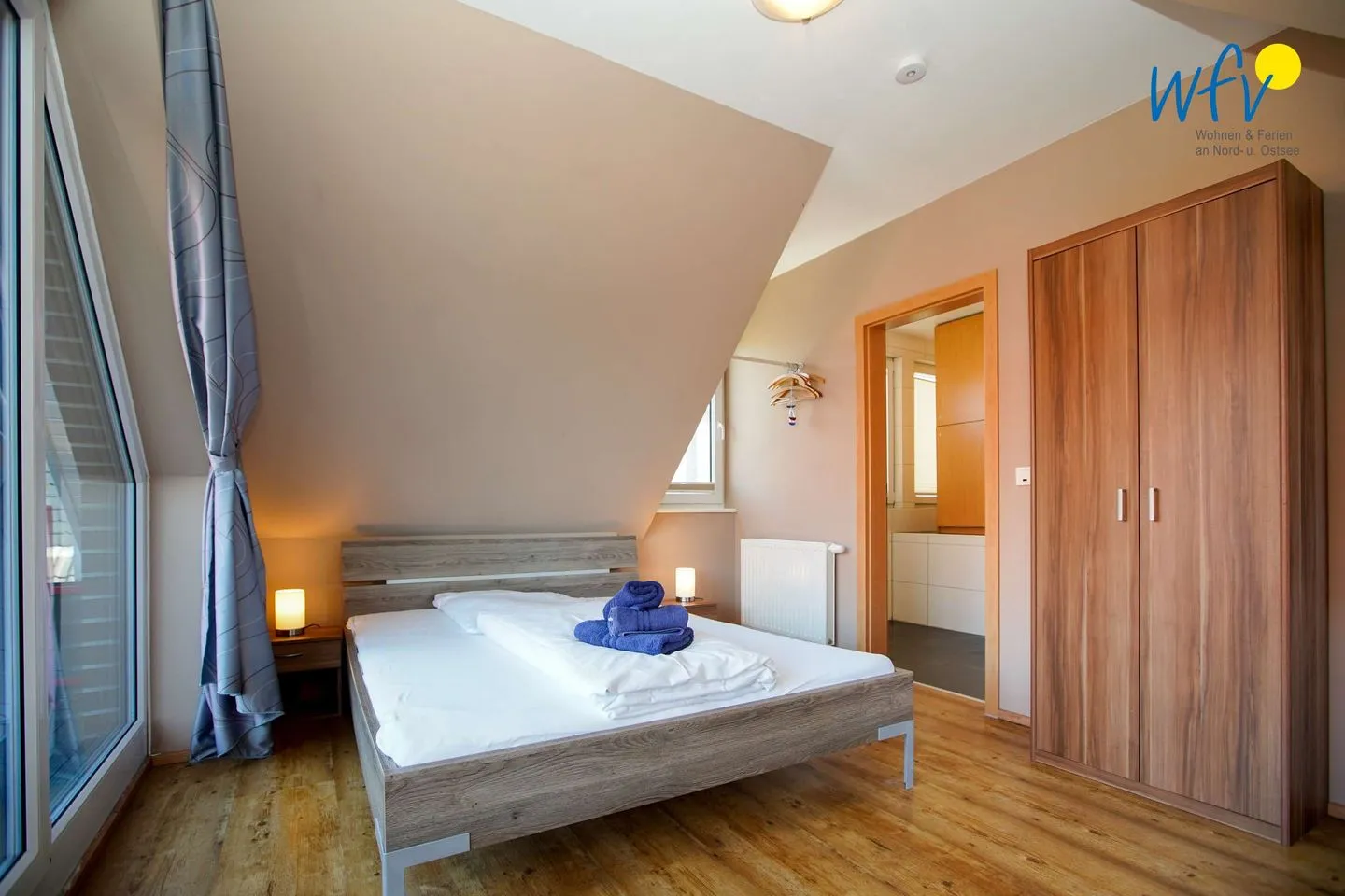 Haus Gartenstraße Ferienwohnung Nemo Borkum - Schlafzimmer