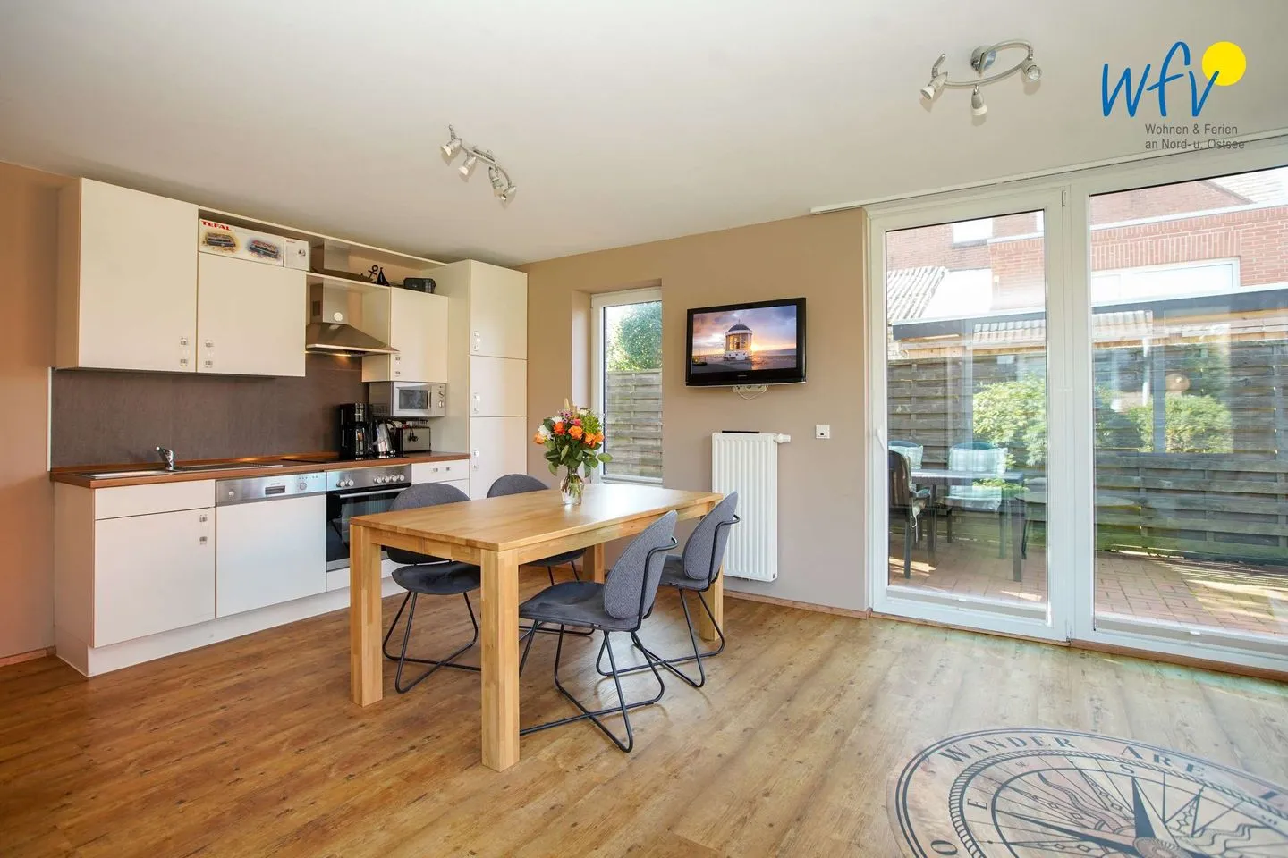 Haus Gartenstraße Ferienwohnung Nemo Borkum - Küche / Küchenzeile