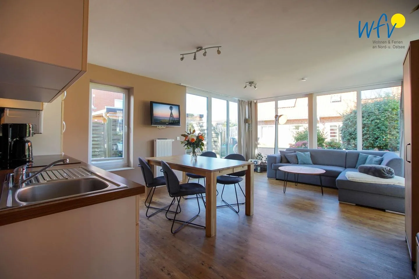 Haus Gartenstraße Ferienwohnung Nemo Borkum - Wohnzimmer