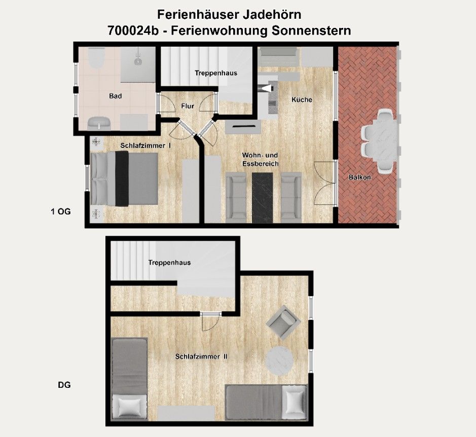 Ferienhäuser Jadehörn Ferienwohnung Sonnenstern Wangerooge - Grundriss