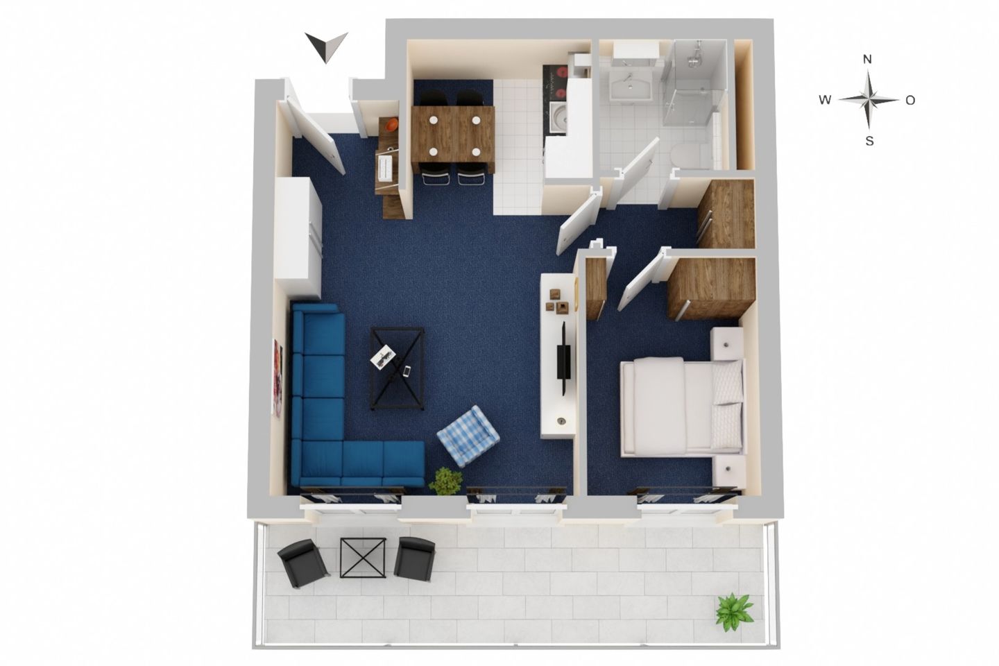  Apartment am Kurstrand Zingst - Apartment am Kurstrand Zingst - Grundriss