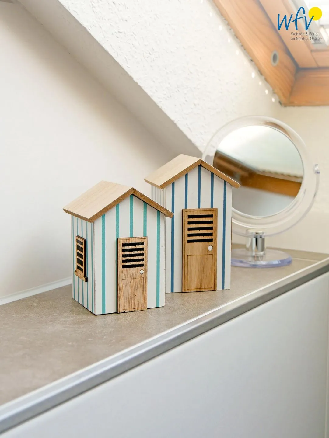 Ferienhaus Greune-Stee 87 Ferienwohnung Uttiet bi de Düün Borkum - Badezimmer Dekoration