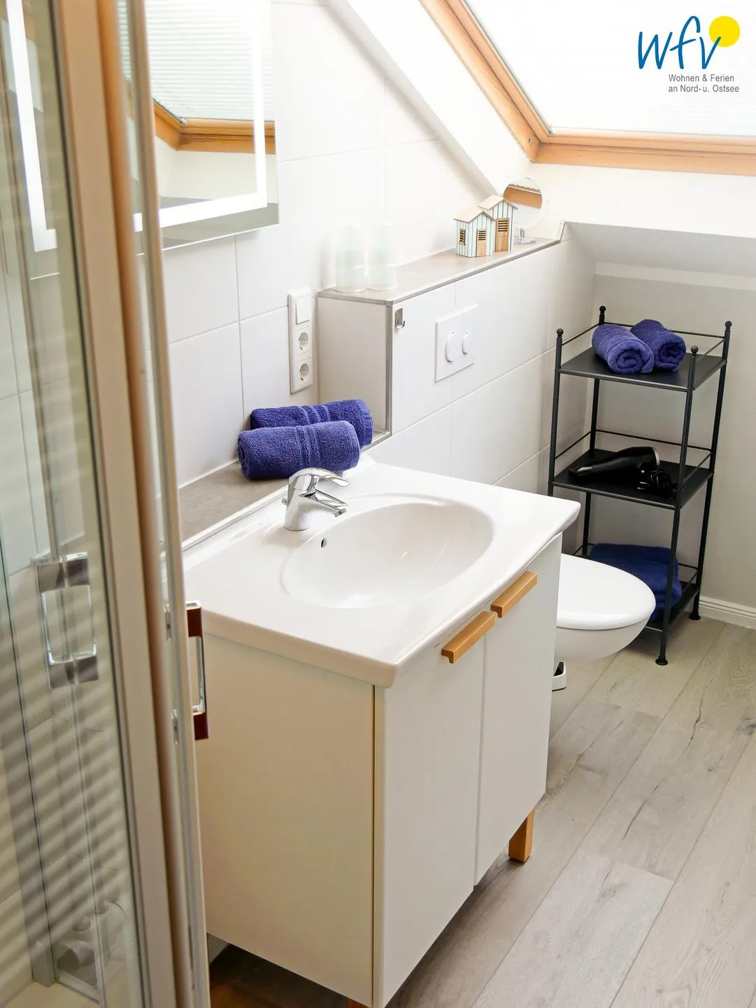 Ferienhaus Greune-Stee 87 Ferienwohnung Uttiet bi de Düün Borkum - Badezimmer