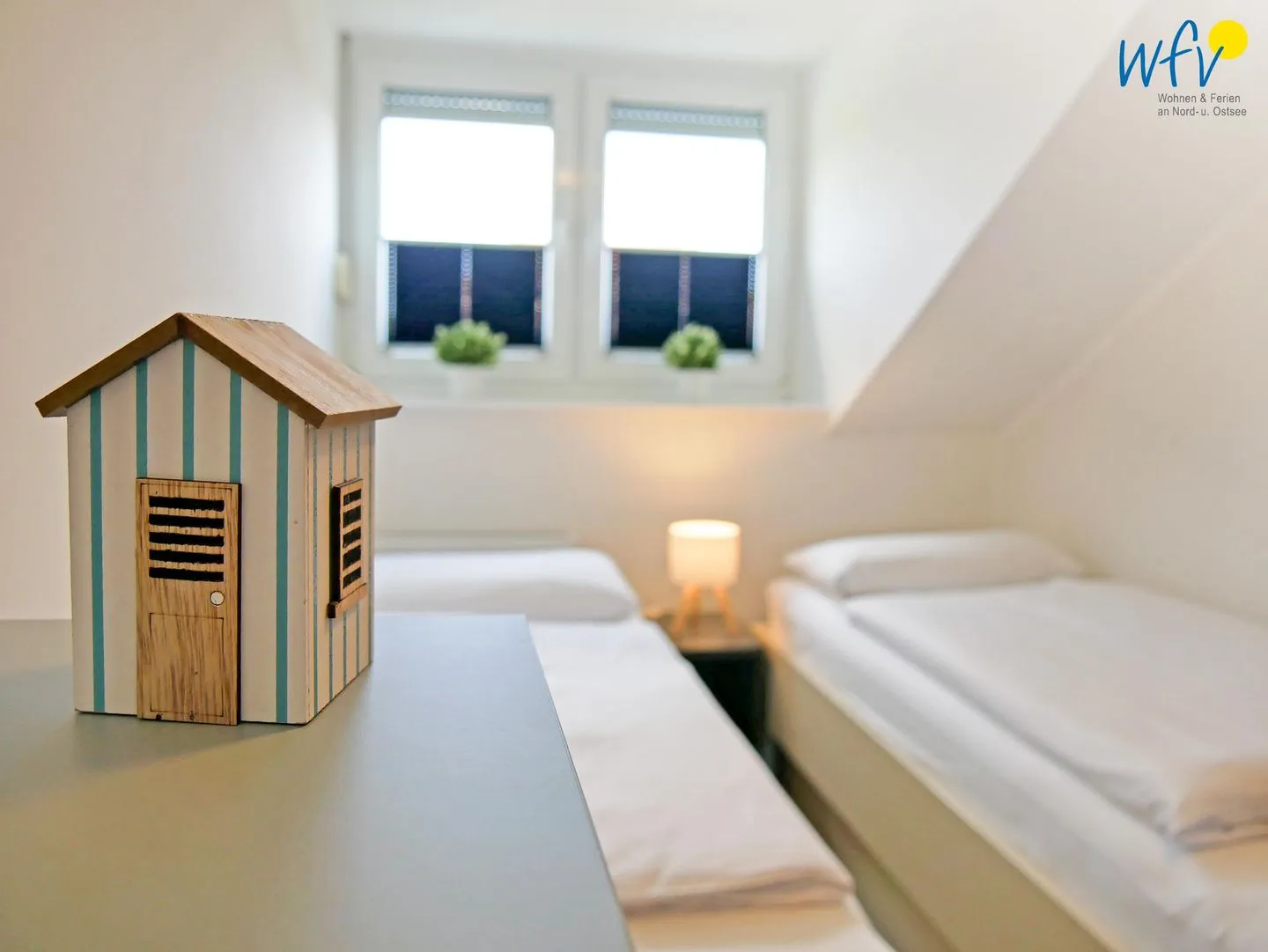 Ferienhaus Greune-Stee 87 Ferienwohnung Uttiet bi de Düün Borkum - Schlafzimmer 2 Dekoration