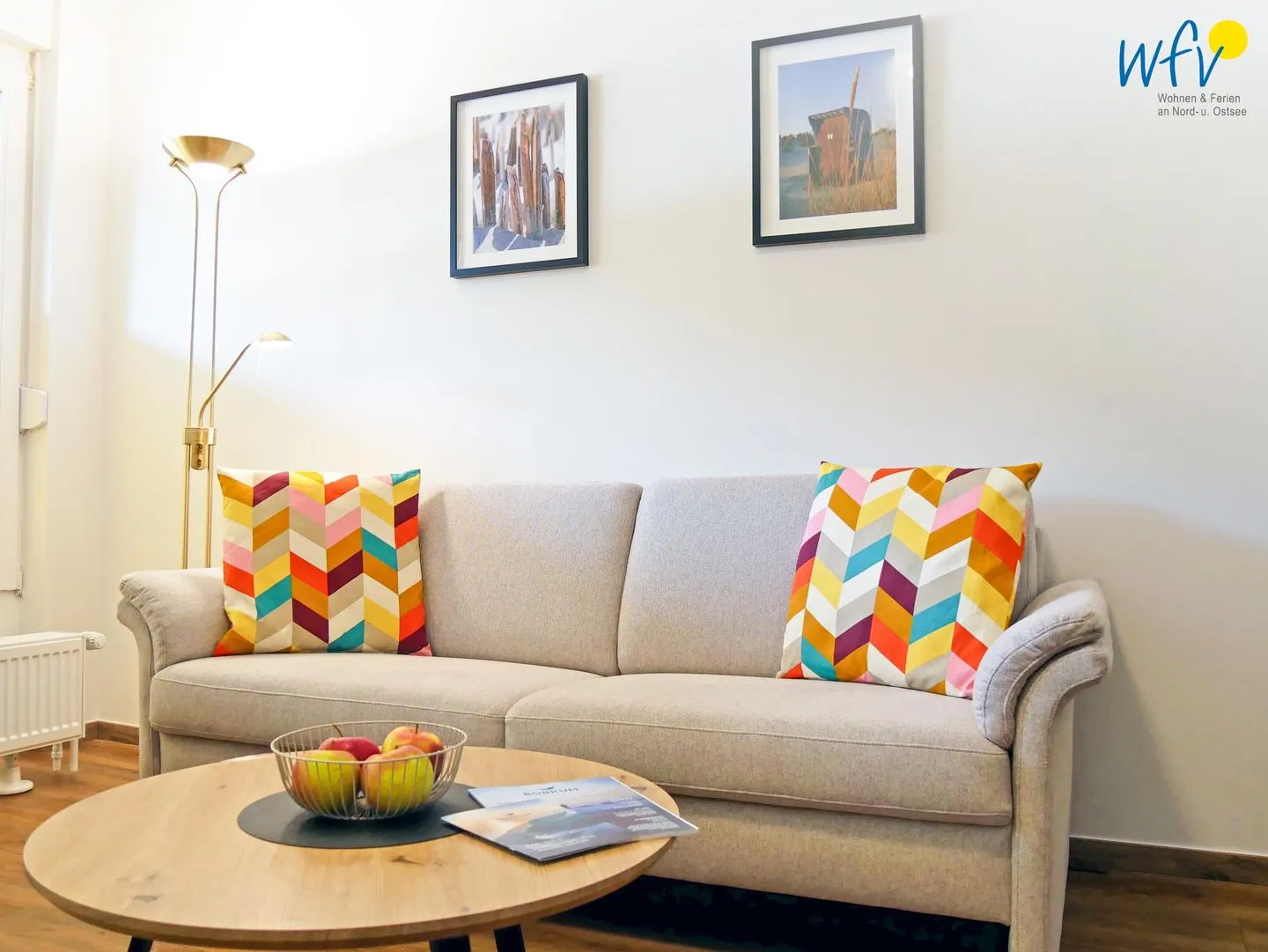 Ferienhaus Greune-Stee 87 Ferienwohnung Uttiet bi de Düün Borkum - Wohnzimmer Sofa