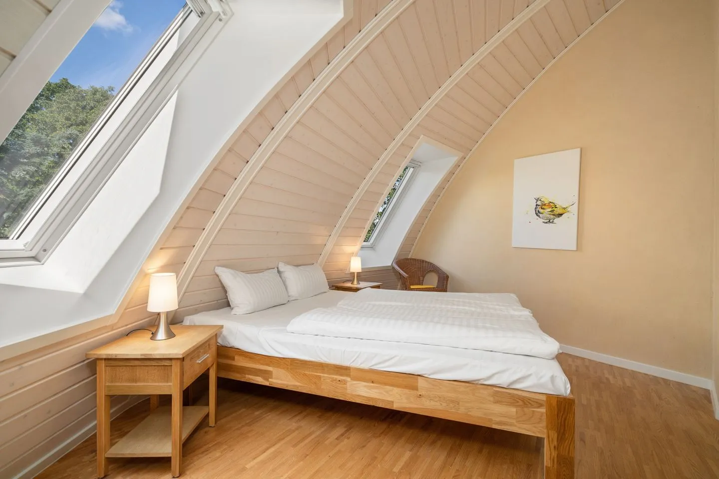 Kugelhaus Solveig Tollensesee – Penzlin/Wustrow - Ferienhaus Solveig - Kugelhaus am Tollensesee - großzügiges Schlafzimmer