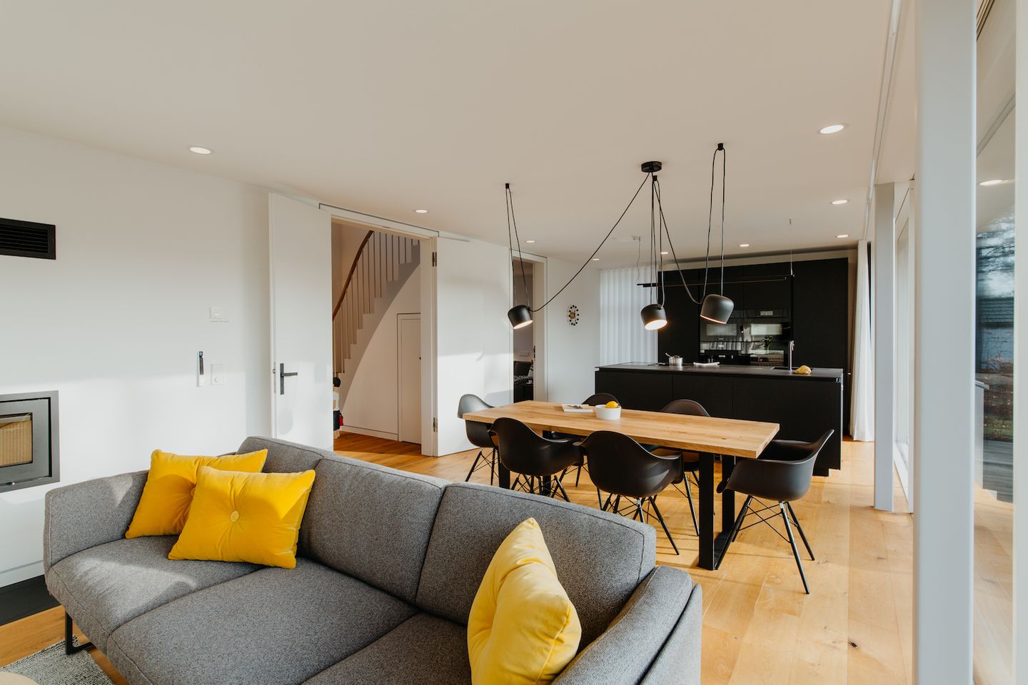 Blick in Wohnraum Ferienhaus PUR in Prerow