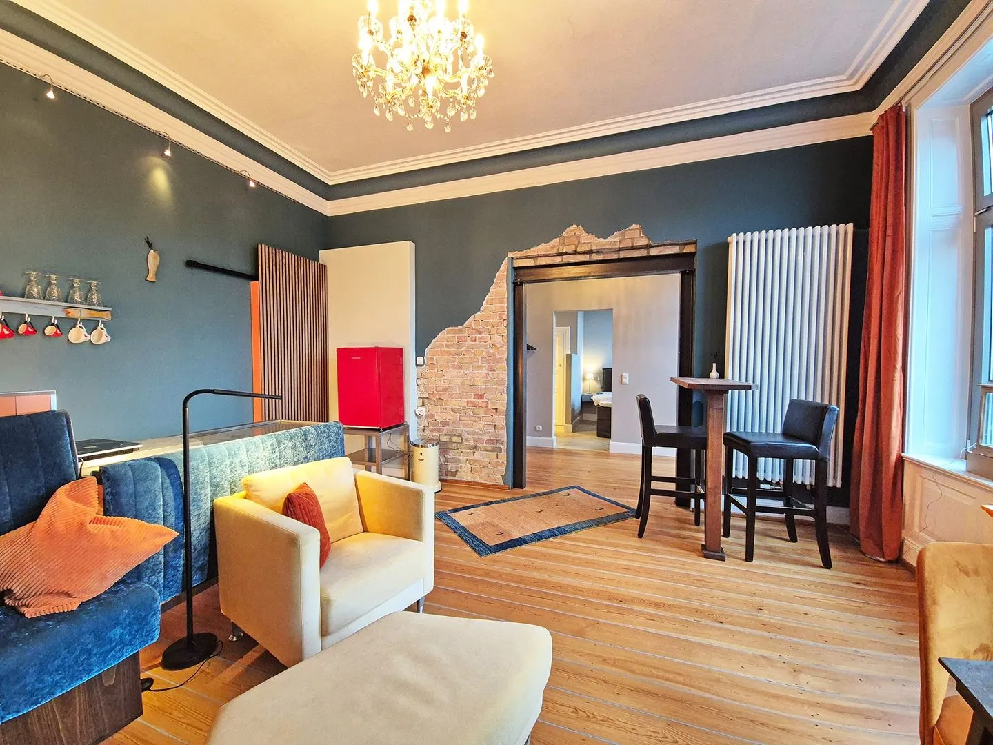 Strandvilla Hafenloge - stilvoll wohnen direkt am Niendorfer Hafen - Wohnzimmer