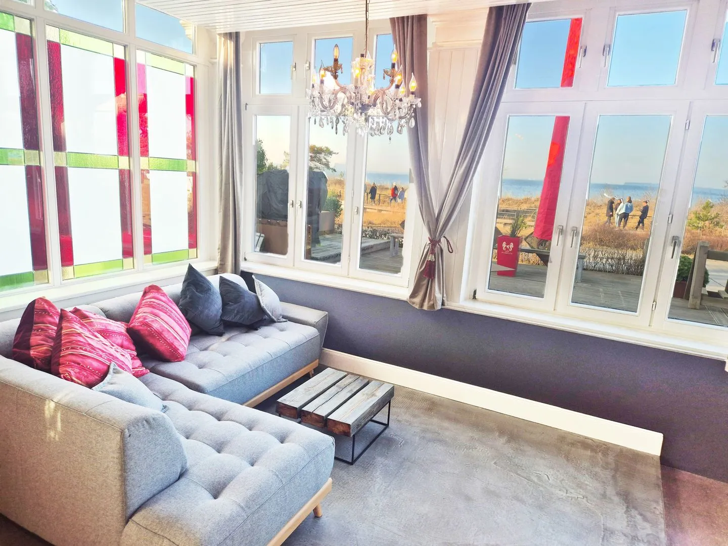 Strandvilla Strandpalais - historischer Charme in exklusiver Lage - Wohnzimmer