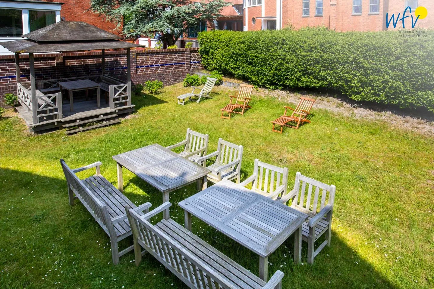 Appartementhaus Villa am Januspark Ferienwohnung Border Suite Juist - Gartenblick