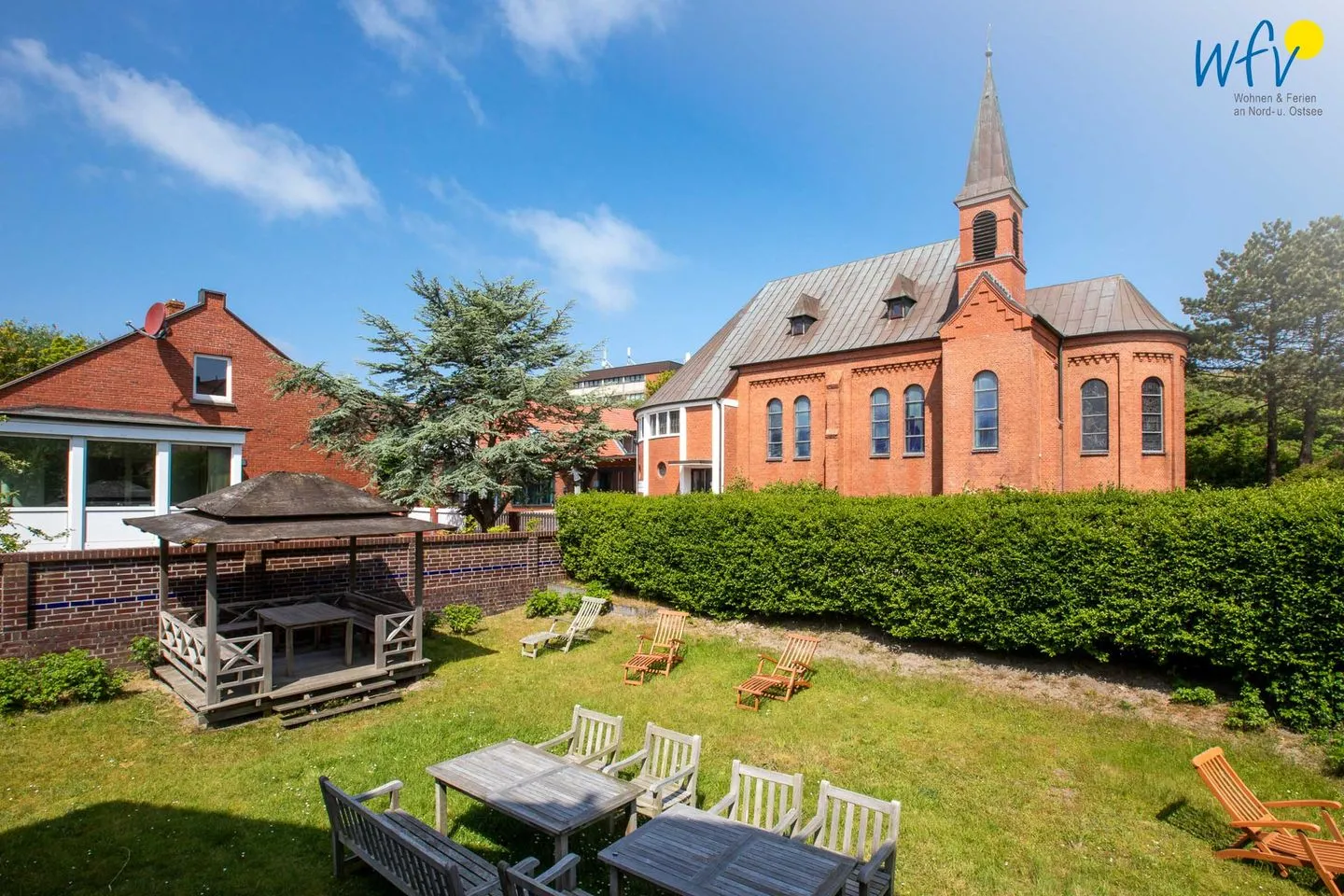 Appartementhaus Villa am Januspark Ferienwohnung Border Suite Juist - Gartenblick