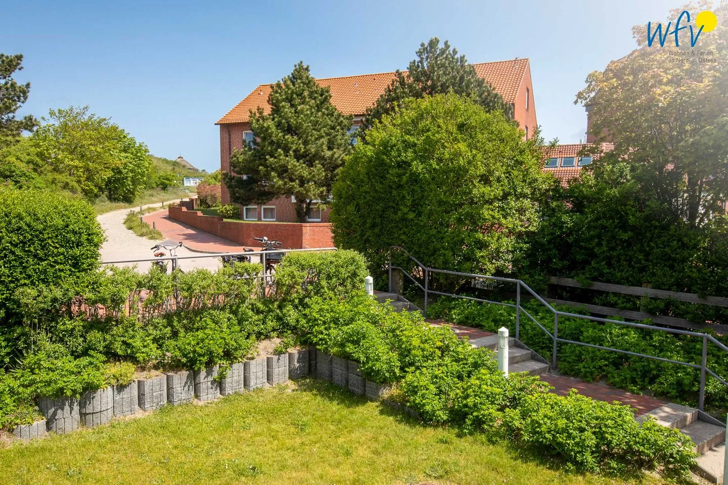 Appartementhaus Villa am Januspark Ferienwohnung Border Suite Juist - Gartenblick