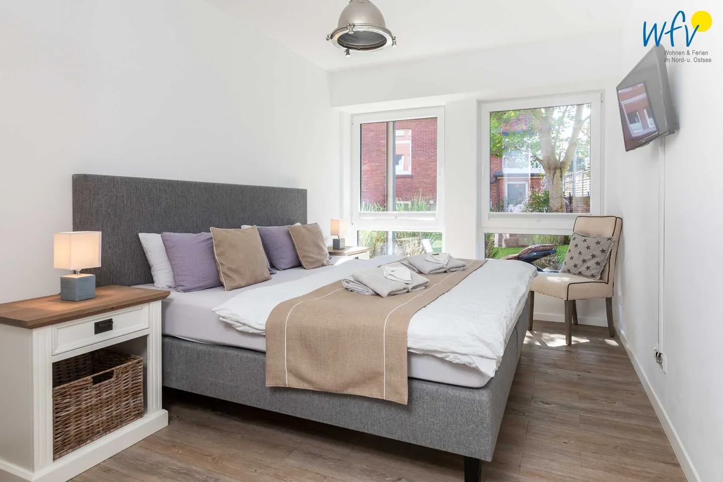 Appartementhaus Villa am Januspark Ferienwohnung Border Suite Juist - Schlafzimmer