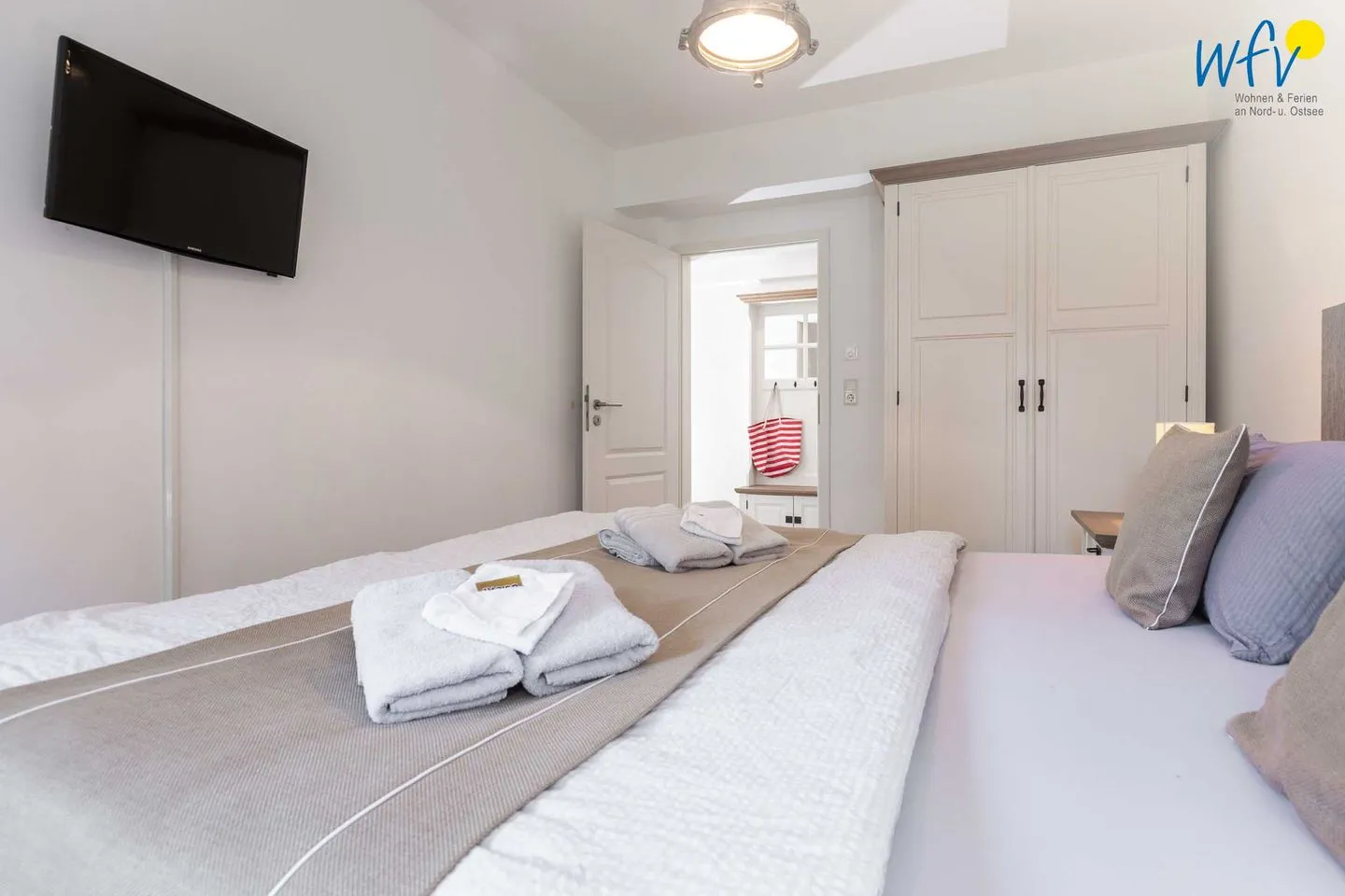 Appartementhaus Villa am Januspark Ferienwohnung Border Suite Juist - Schlafzimmer