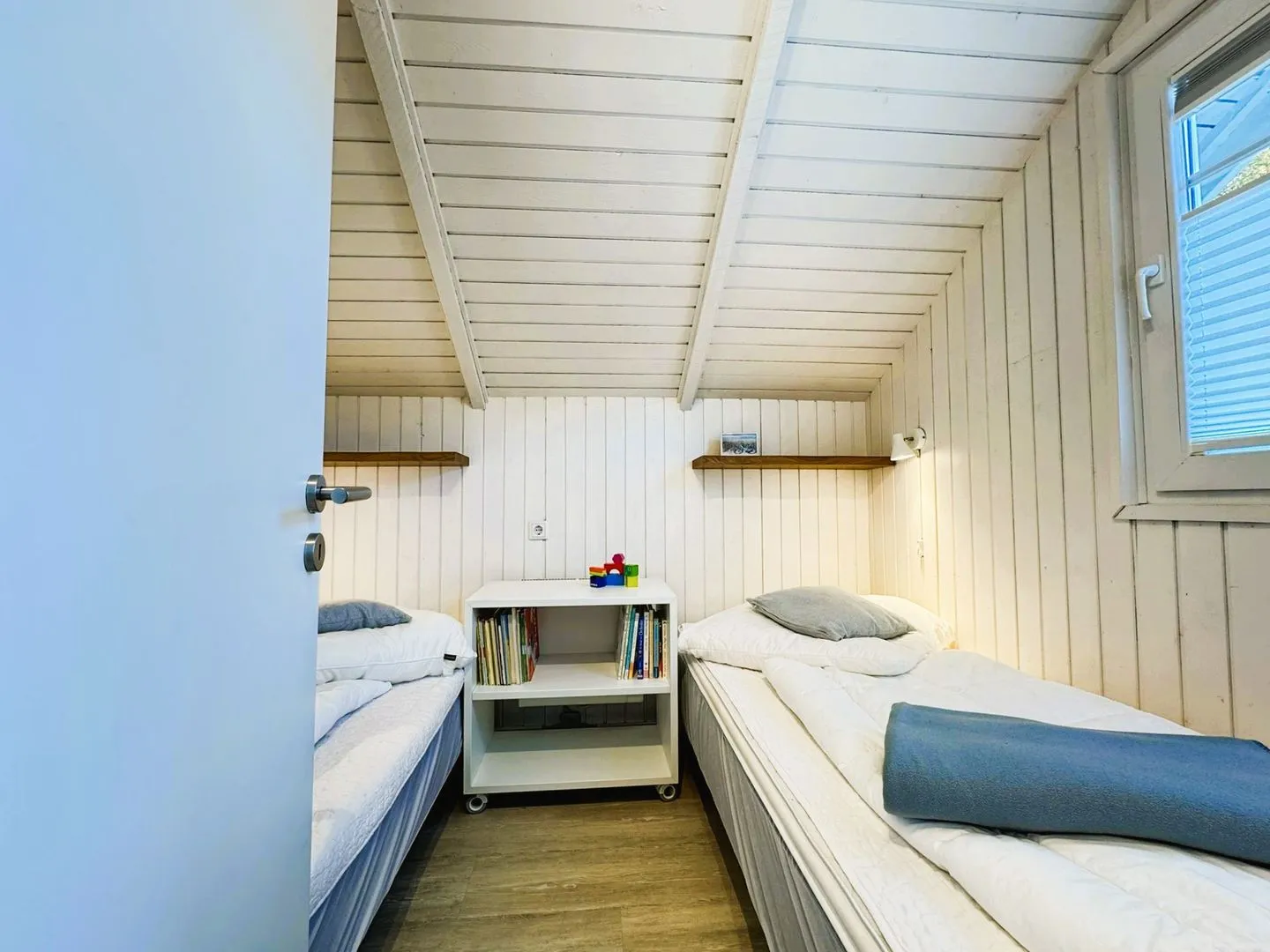 Lille Hus Flensburger Förde - Schlafzimmer mit 2 Einzelbetten (90 x 200 cm)