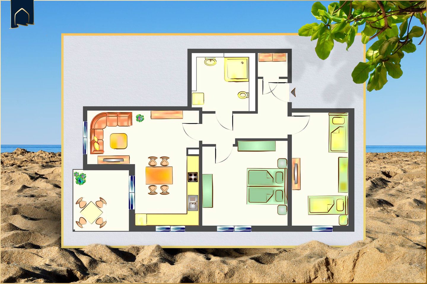  Ferienwohnung Haff Idyll Zirchow An der Haffküste - Grundriss