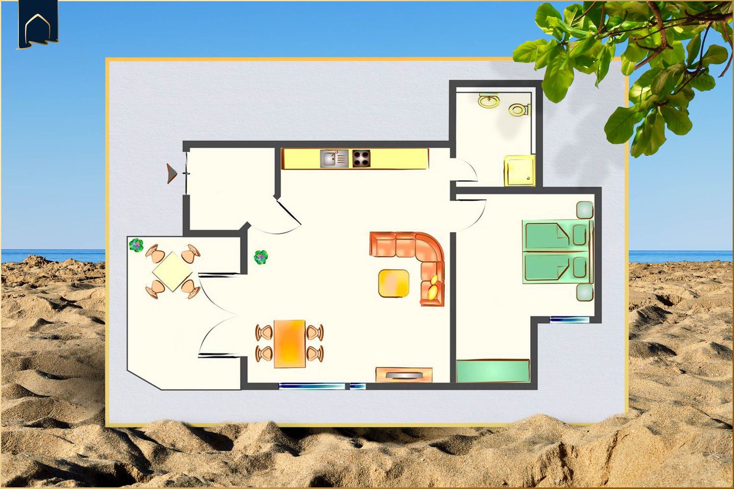 Haus Usedom App. MeeresBucht Ostseebad Koserow - Grundriss