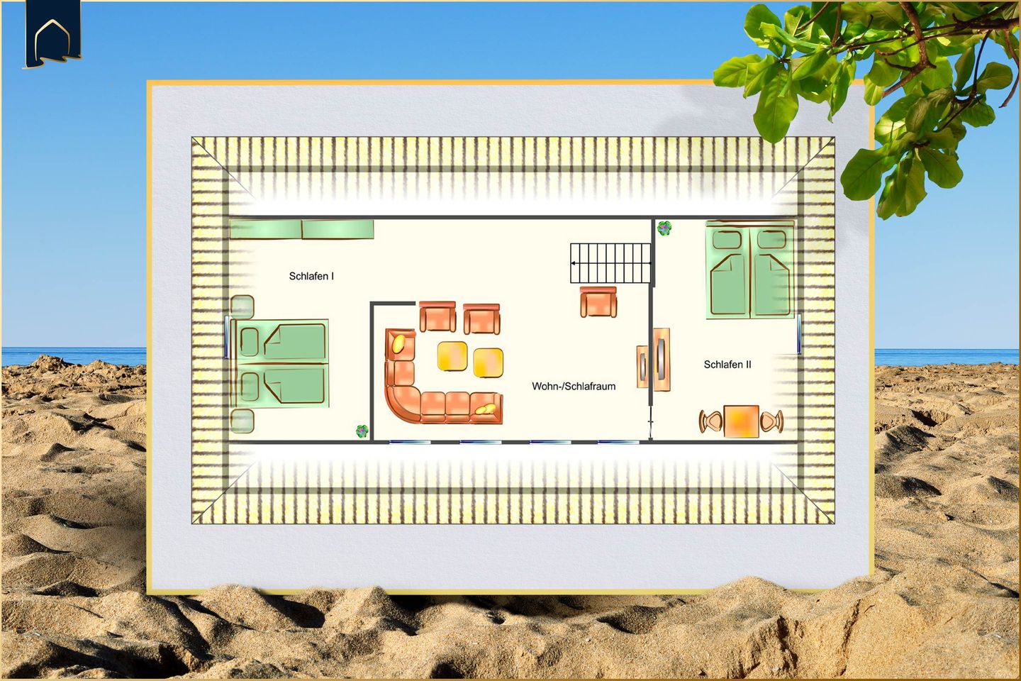  Ferienhaus Rad Kapitän Ostseebad Heringsdorf - Grundriss
