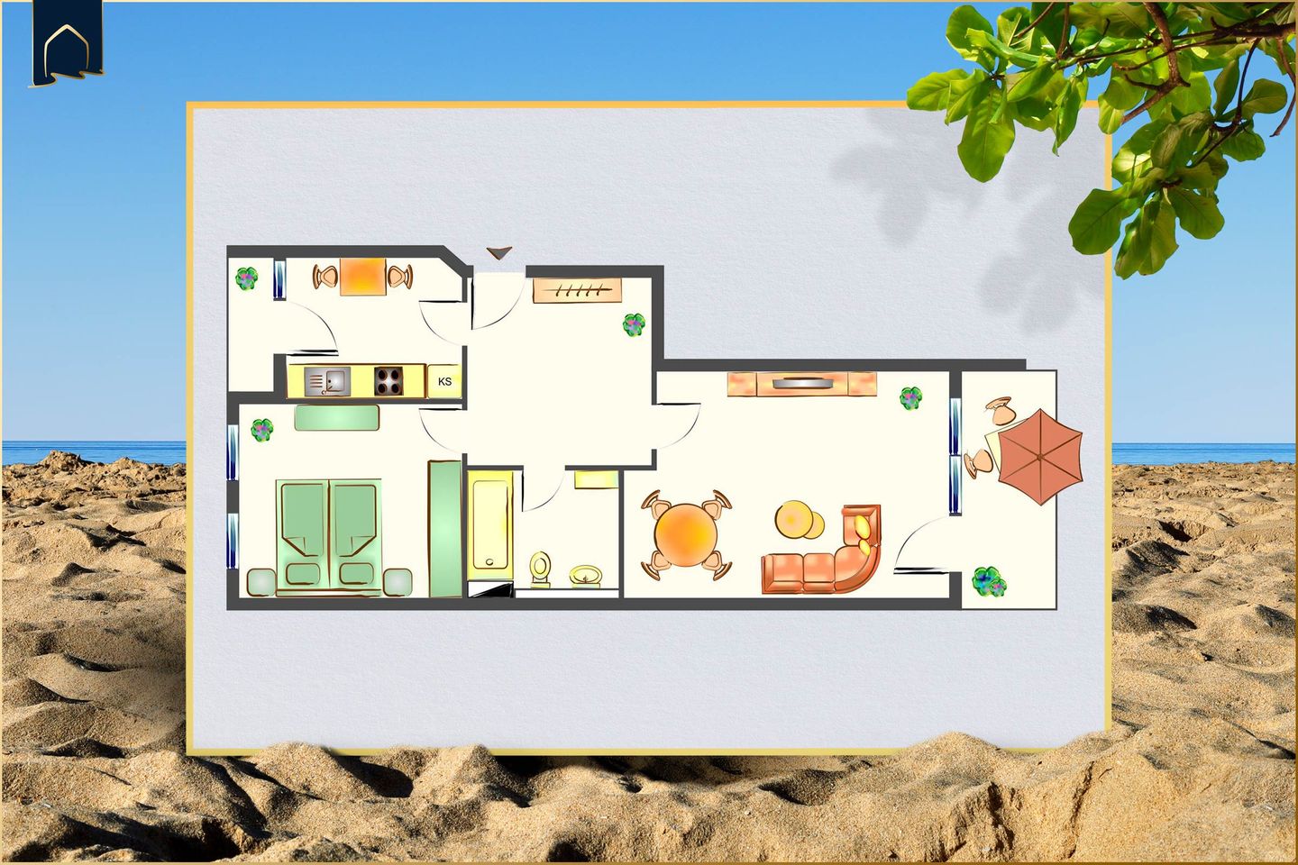  Ferienwohnung Lieblingseck Ostseebad Heringsdorf - Grundriss