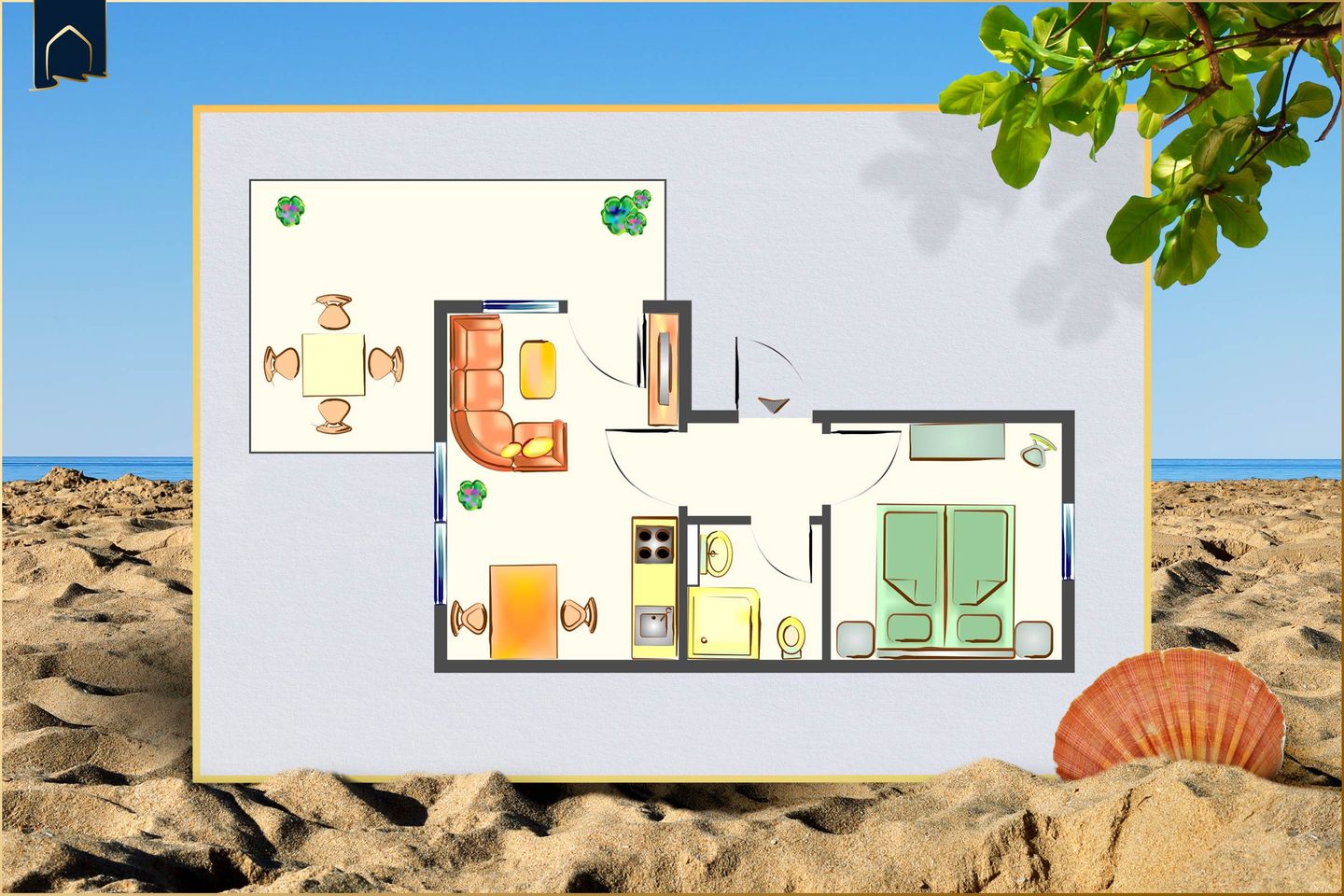  Ferienwohnung Inselnest Ostseebad Koserow - Grundriss