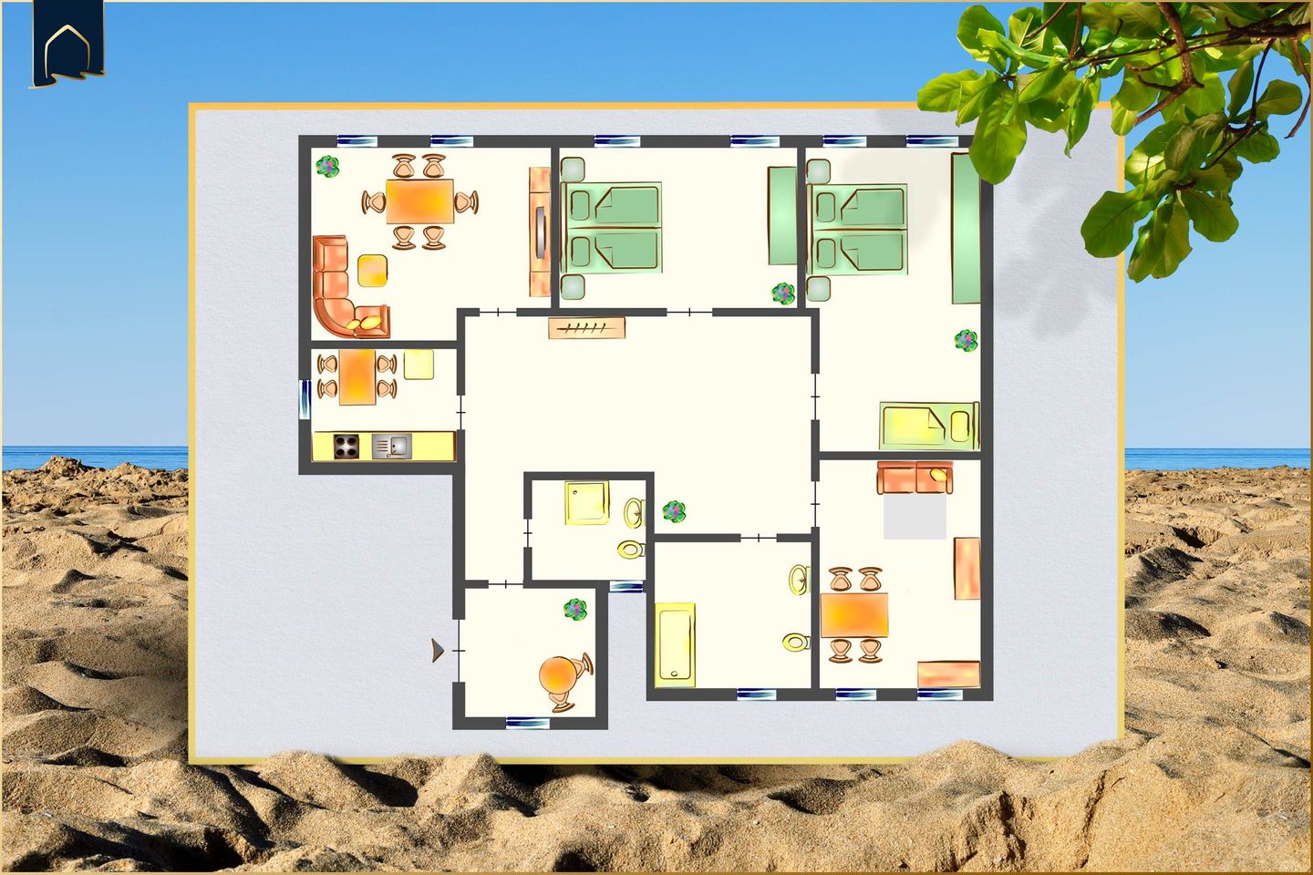  Ferienhaus Mellenthin Achterland - Grundriss