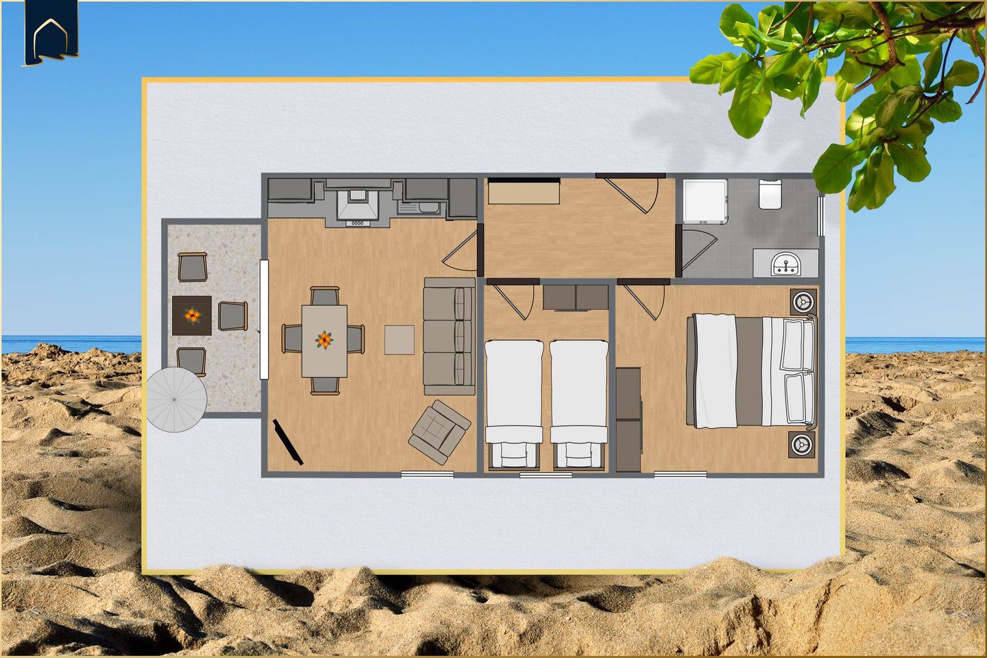 Ostseeglück App. Morgensonne Ostseebad Loddin - Grundriss