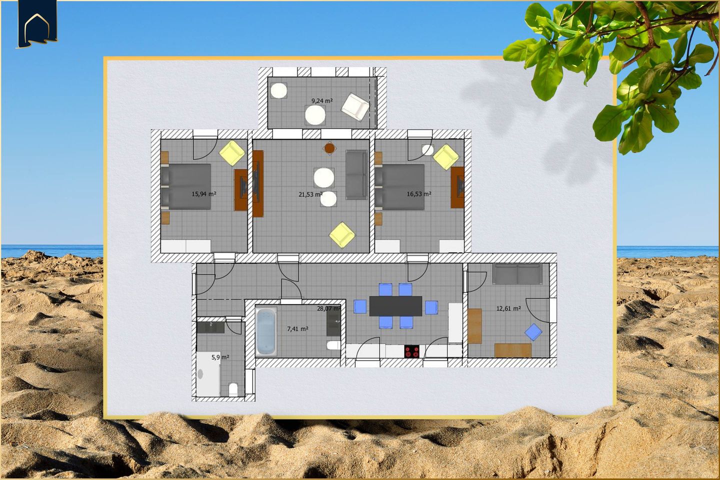 Haus Skanska App. Landskrona Ostseebad Ahlbeck - Grundriss
