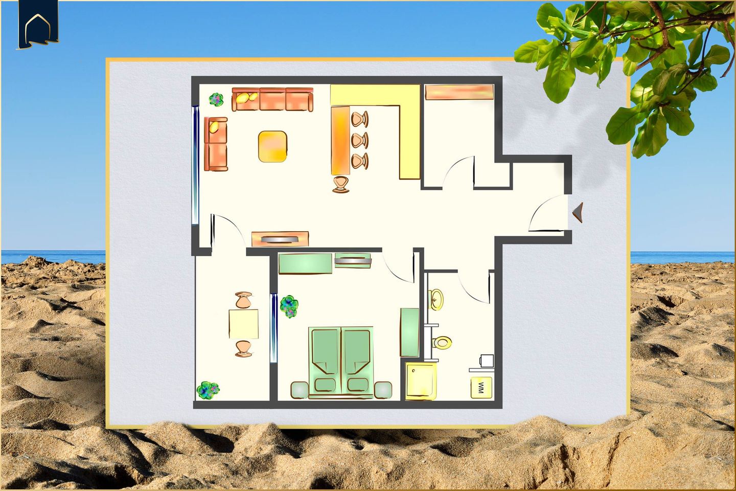  Ferienwohnung Haffblick 8 Zirchow An der Haffküste - Grundriss