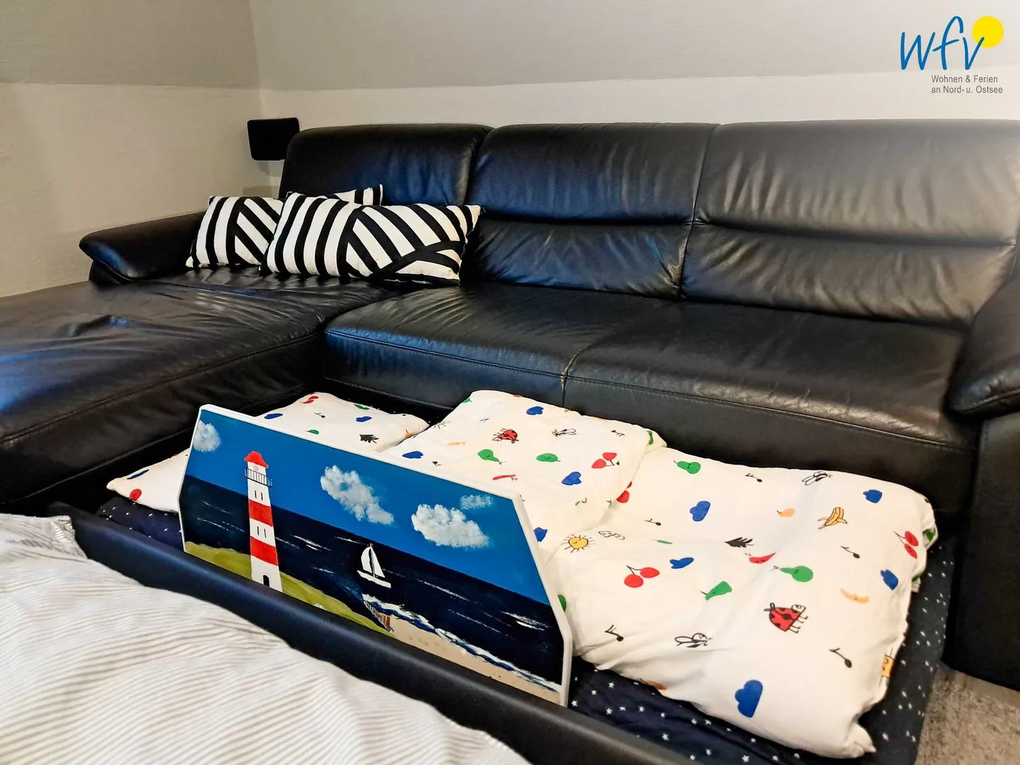 Strandhus Ferienwohnung Panorama Ausblick Borkum - Kinderbett-Möglichkeit