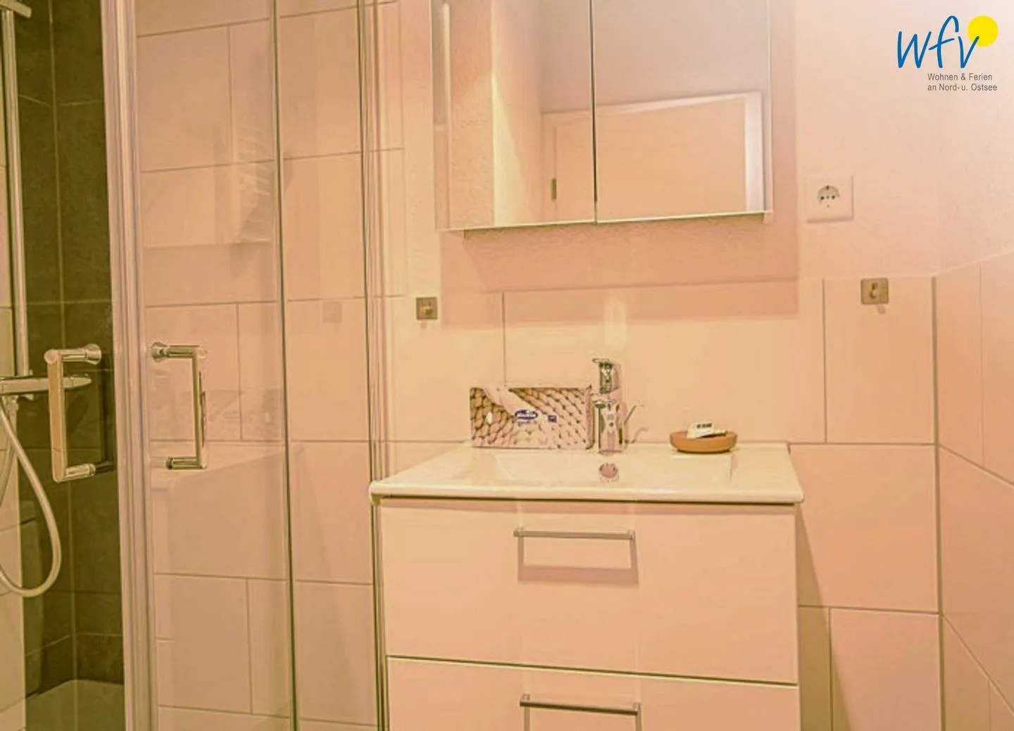 Haus Meeresluft Ferienwohnung Seepferdchen Wangerooge - Badezimmer