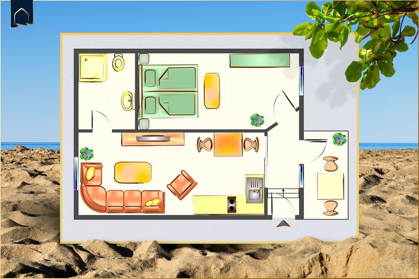 Haus Mertin App.4 Seepferdchen Ostseebad Heringsdorf - Grundriss