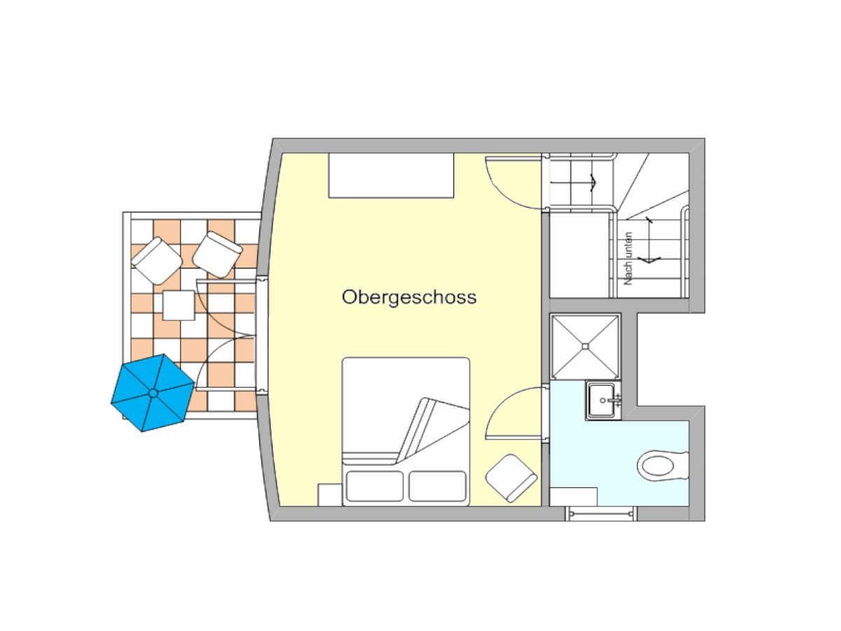 Grundriss Obergeschoss mit Balkon