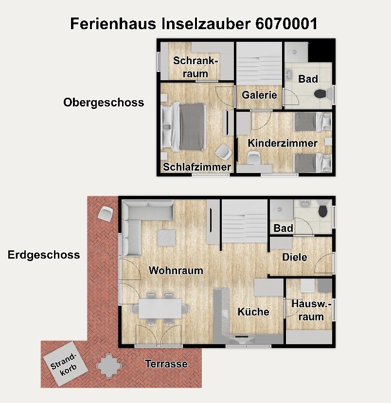 Ferienhaus Melkerpad 28 Ferienwohnung Inselzauber Langeoog - Grundriss