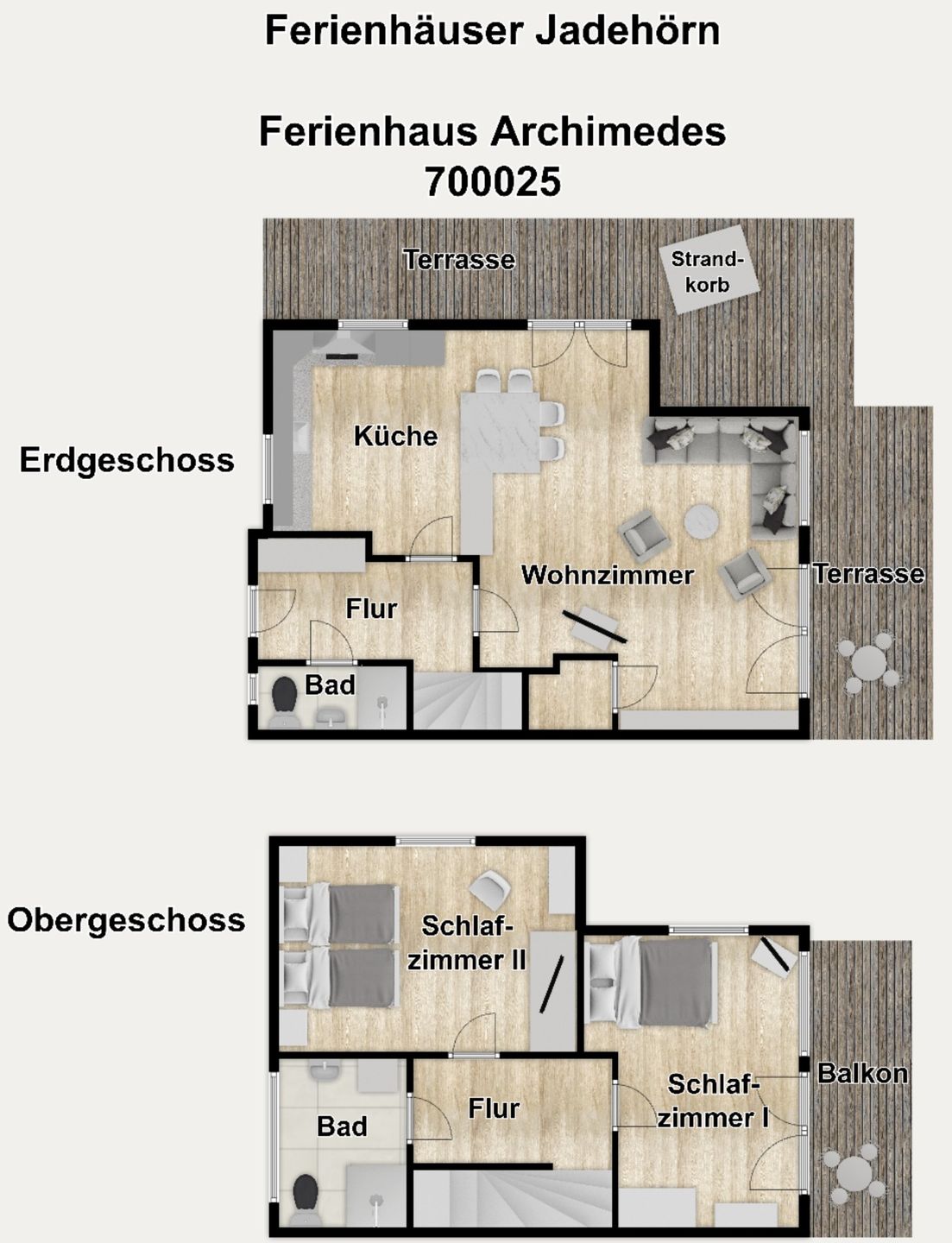 Ferienhäuser Jadehörn Ferienhaus Archimedes Wangerooge - Grundriss