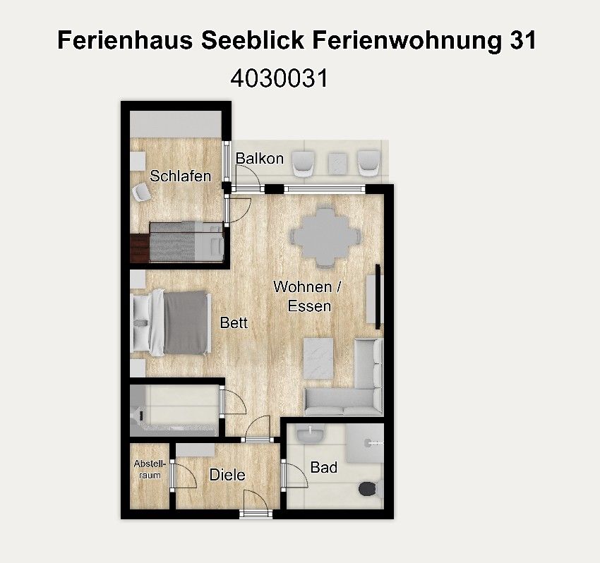 Ferienhaus Seeblick Ferienwohnung 31 Borkum - Grundriss