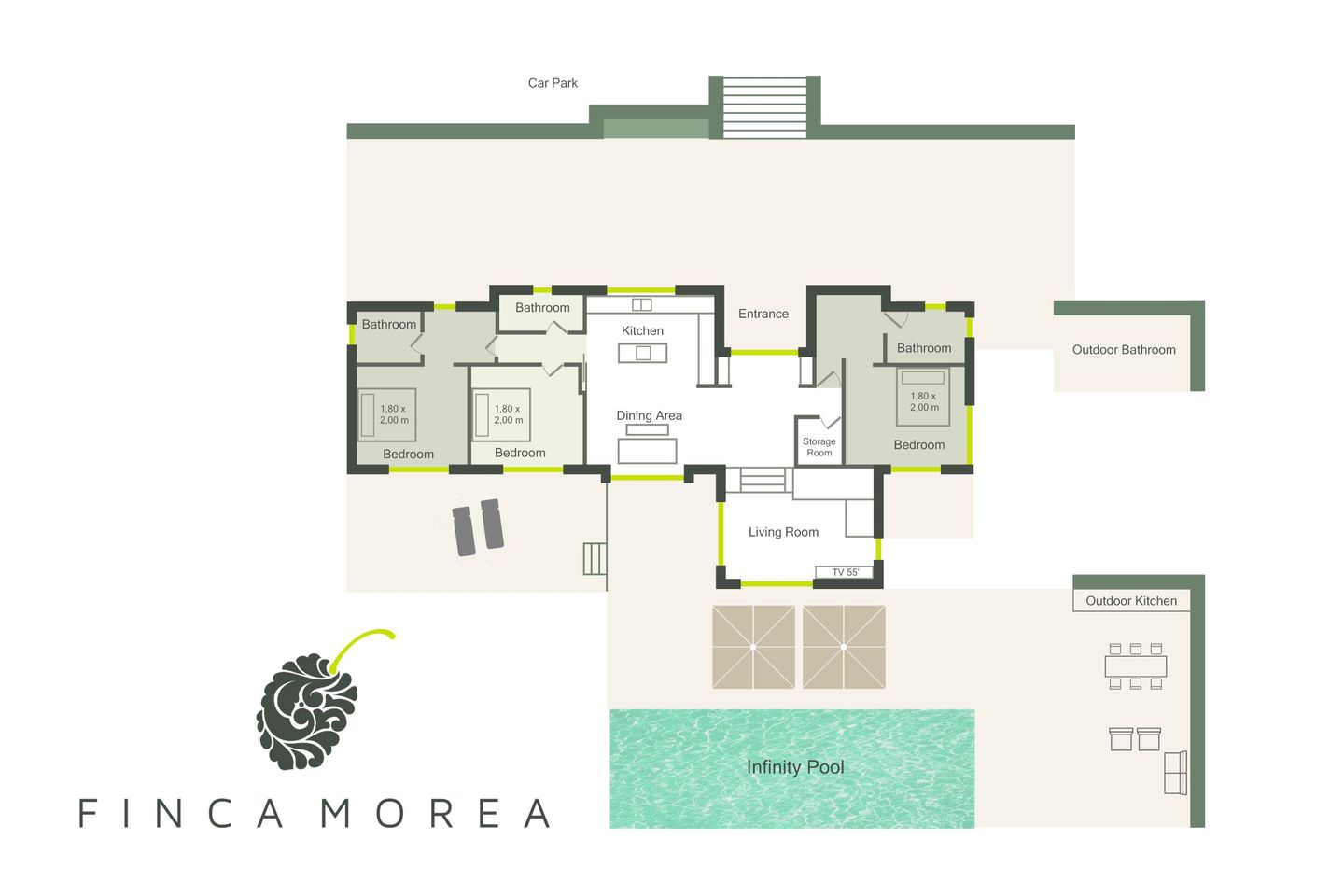  Finca Morea Finikounda - Grundriss