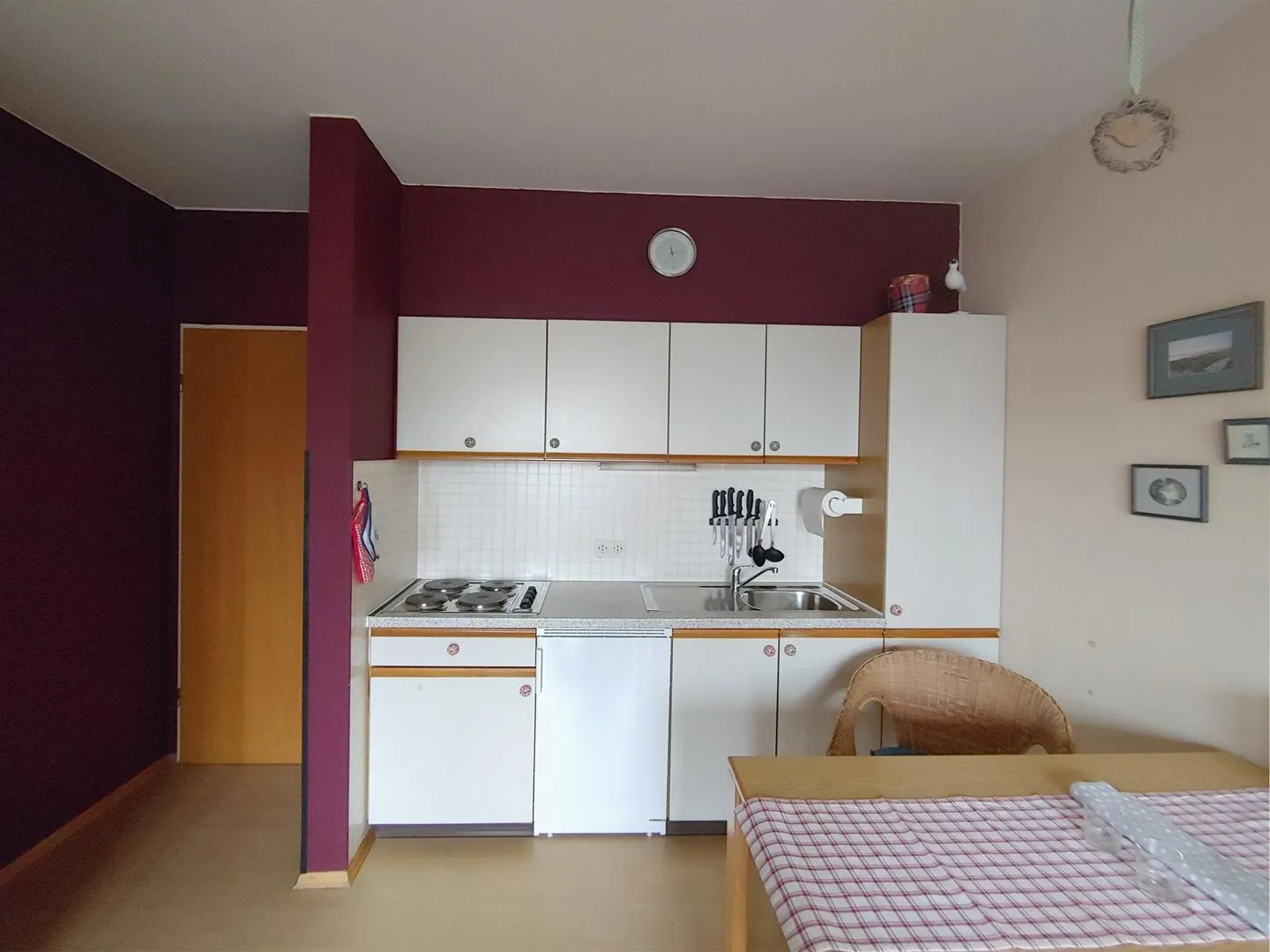 Haus *Südspitze 17* Ferienwohnung *Inselnest am Meer* Wittdün auf Amrum - offene Küche in der Ferienwohnung Inselnest am Meer in Wittdün auf Amrum