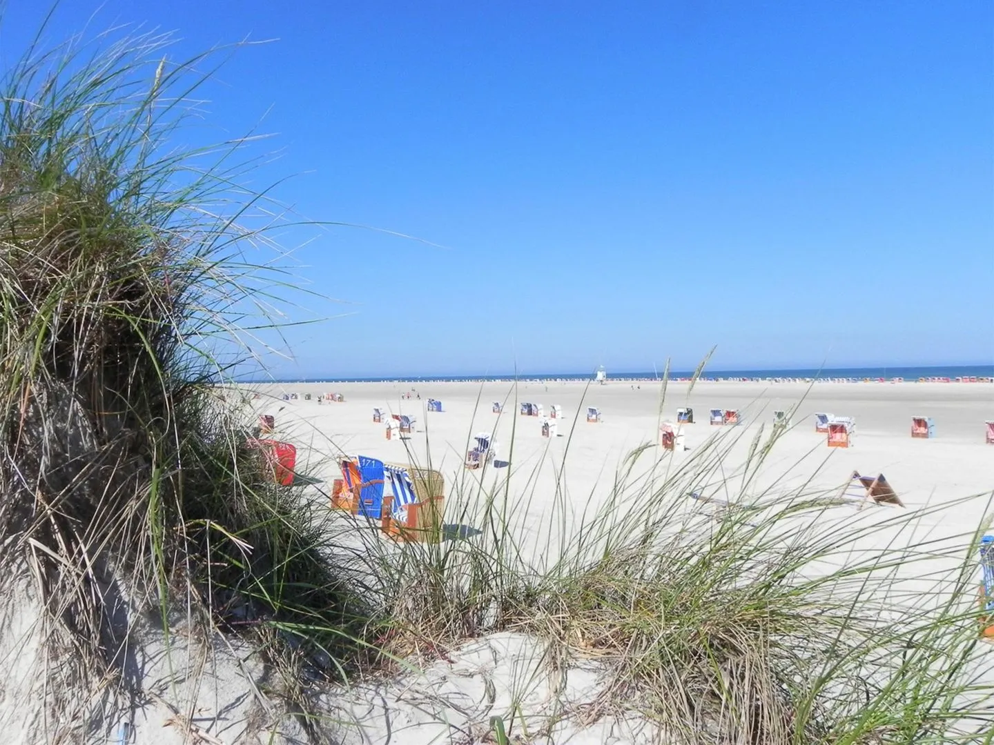 Haus *Südspitze 17* Ferienwohnung *Inselnest am Meer* Wittdün auf Amrum - Badestrand auf Amrum
