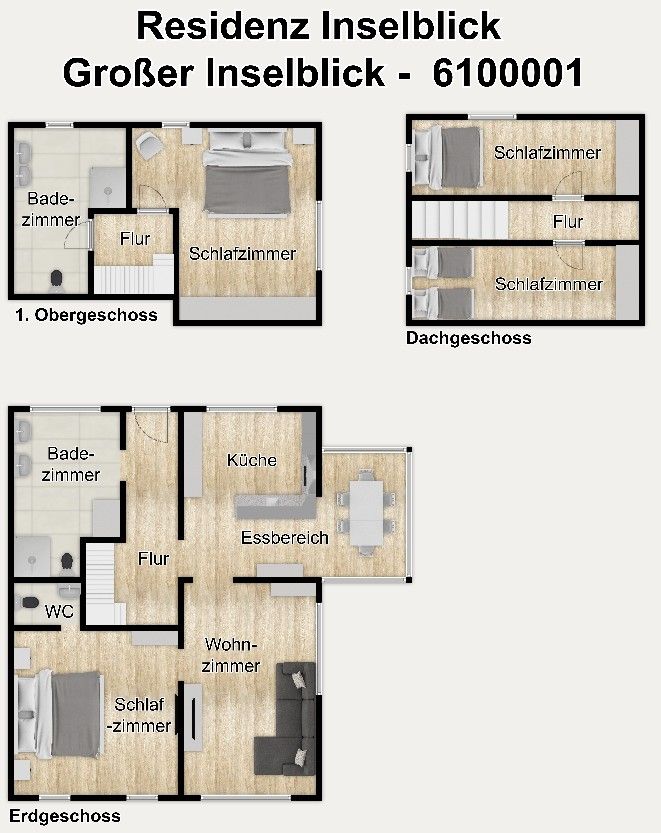 Residenz Inselblick Großer Inselblick Langeoog - Grundriss
