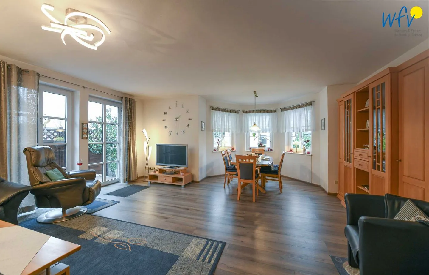 Wohnzimmer Godenhus Ferienwohnung Hannes