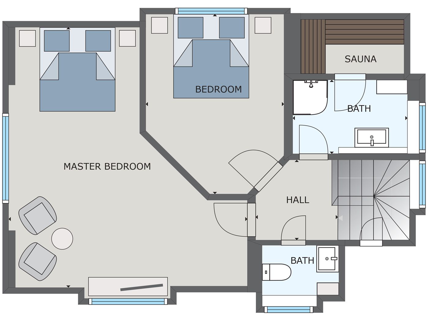 Ferienhaus Haubenlerche 53 - Boddenglück Fuhlendorf - Grundriss