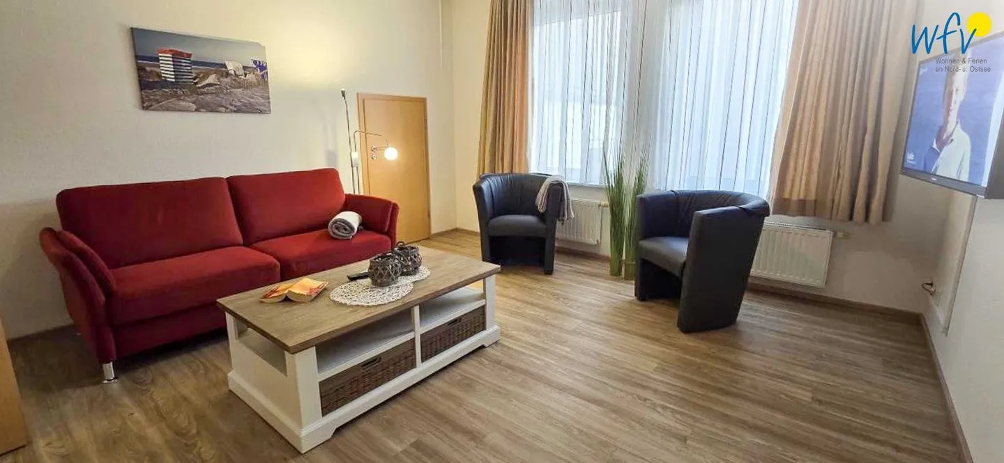 Wohnzimmer Ferienhaus Strandstraße 17 Ferienwohnung 3
