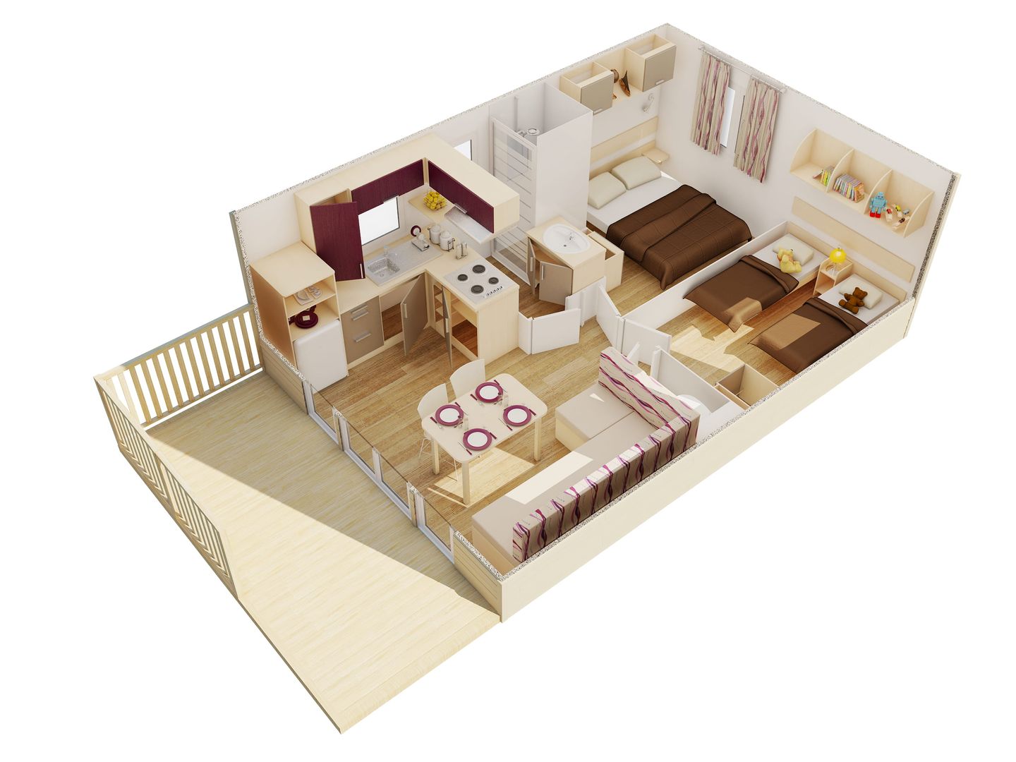  Mobilheim Méditerranée Pelzerhaken - Grundriss