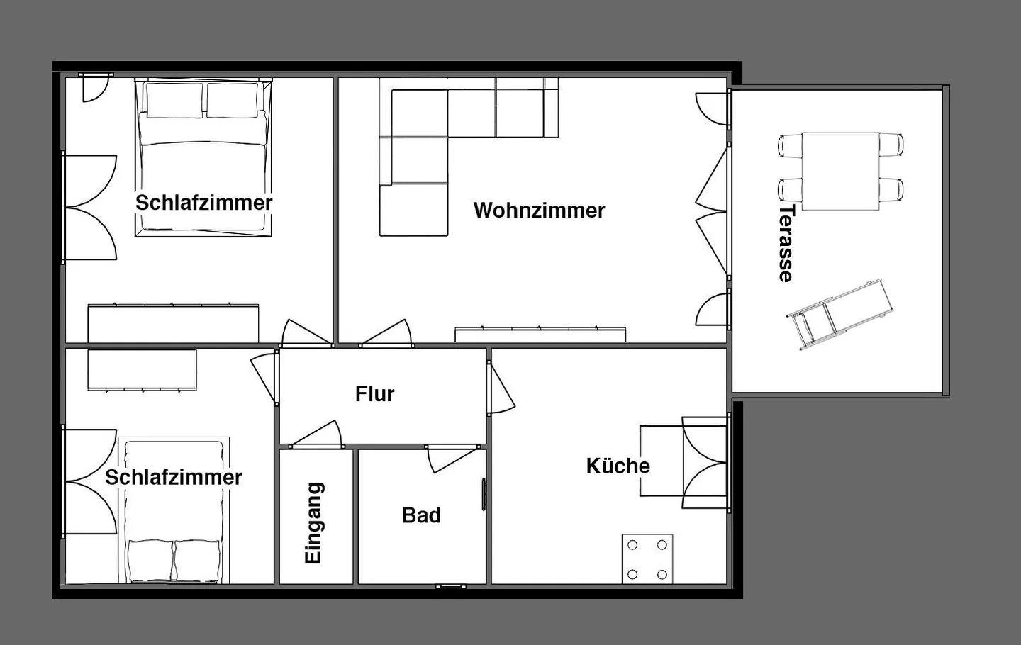 Haus Schultheissenstr. 10 Die große Cuxoase FeWo 1 Döse - Grundriss