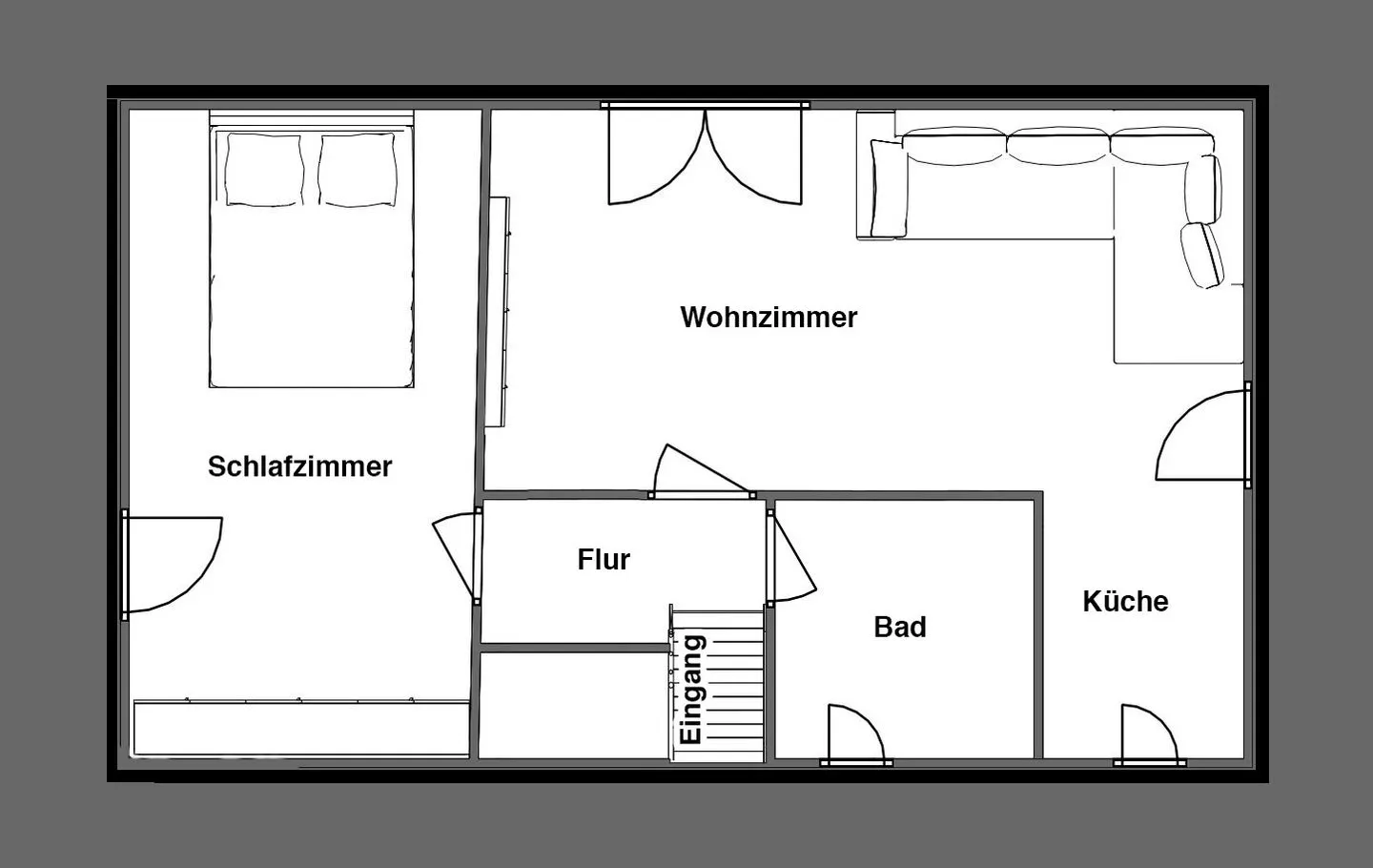 Haus Schultheissenstr. 10 Die kleine Cuxperle FeWo 2 Döse - Grundriss