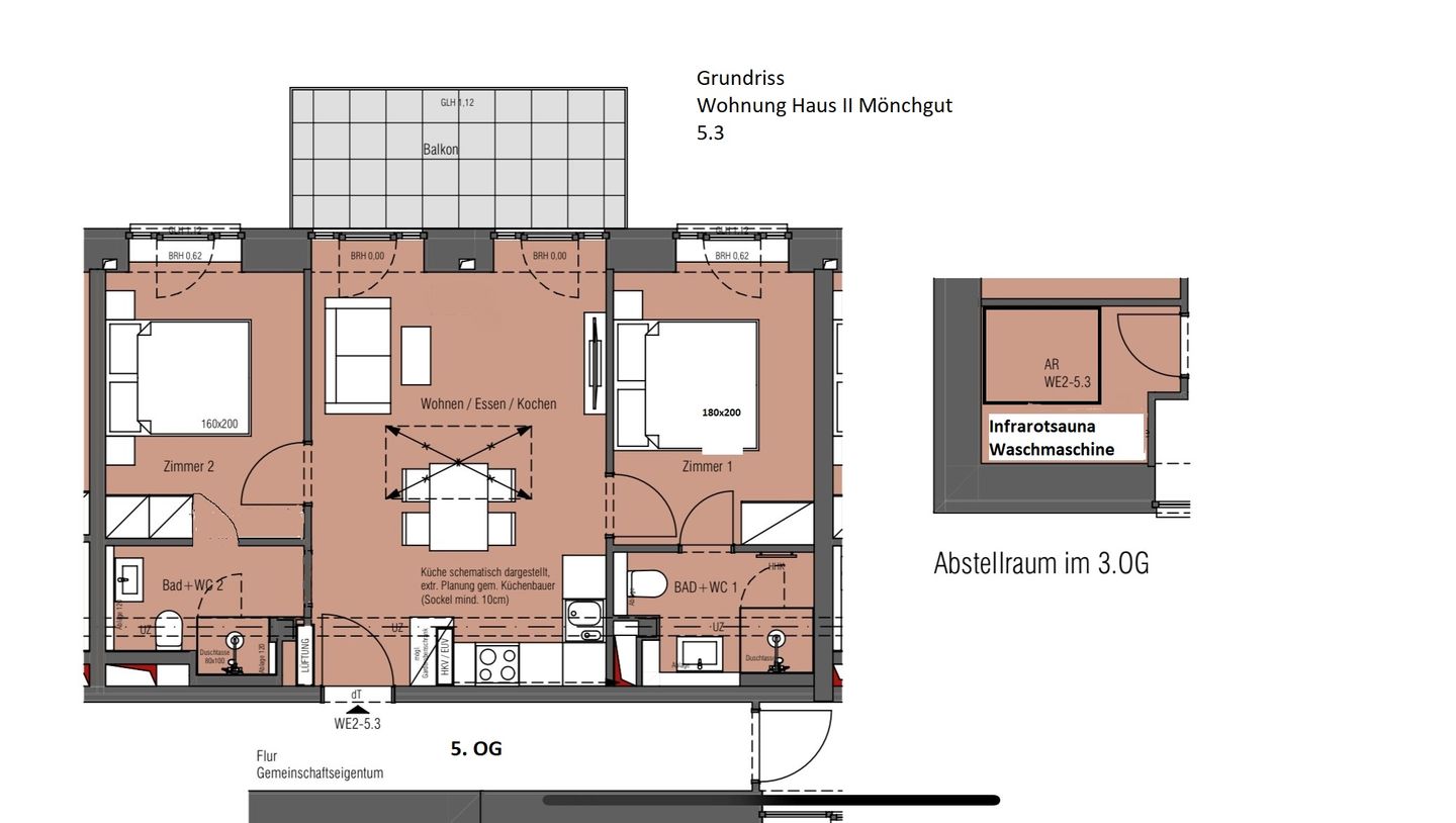  FeWo Wellenblick in PRORA - 2.53 Prora - Grundriss