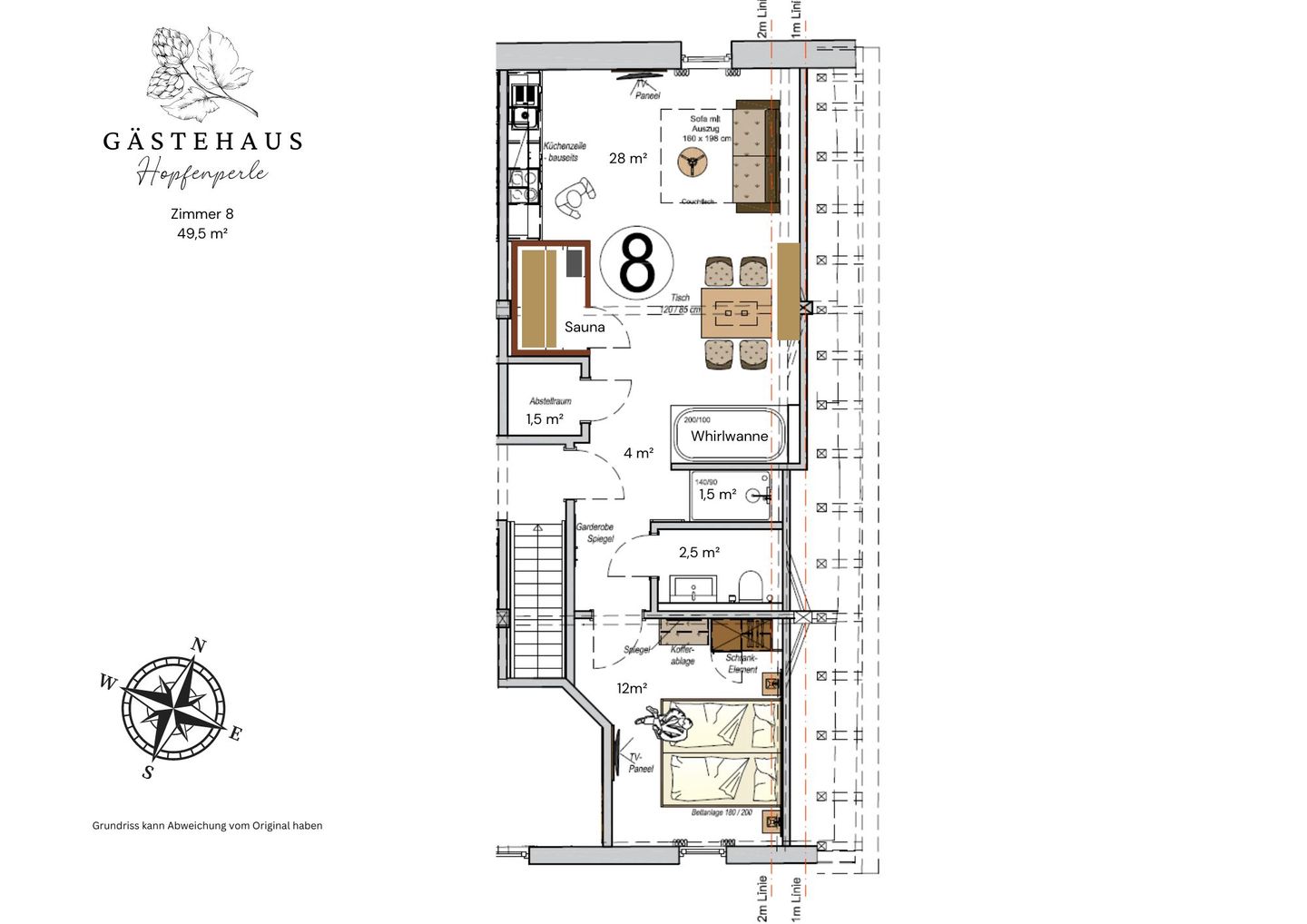  Wellness Apartment Suite "Serenity Suite 8" Spalt - Grundriss