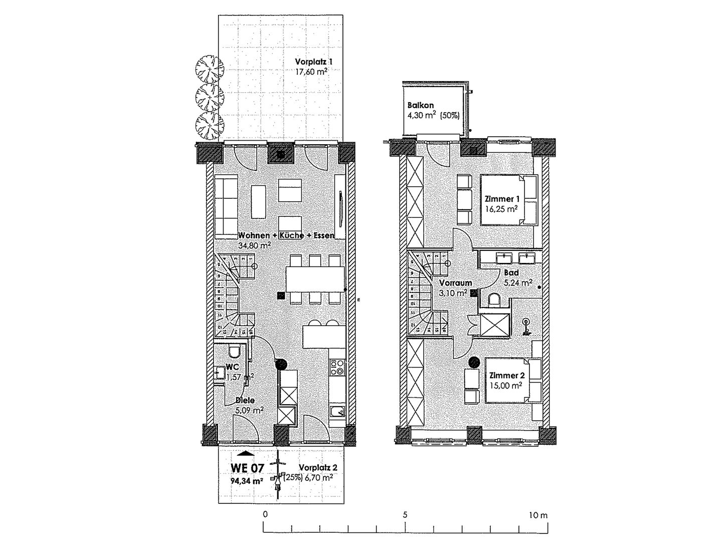  FeWo Hühnergott in PRORA - 5.07 Prora - Grundriss