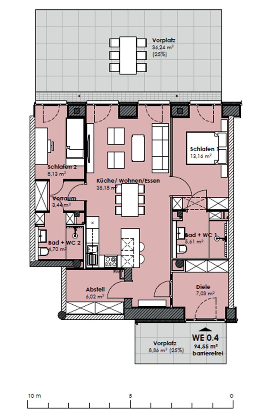  FeWo Seemannsgarn in PRORA - 7.04 Prora - Grundriss